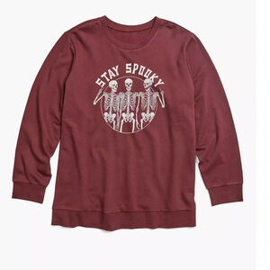 LANE BRYANT “Stay Spooky” Crewneck Sweater - Size 18/20 Maroon